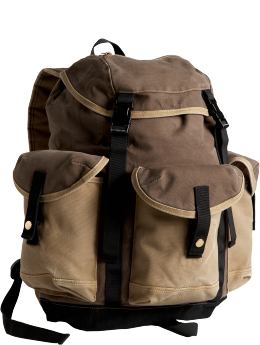 Men: Colorblock backpack - java brown