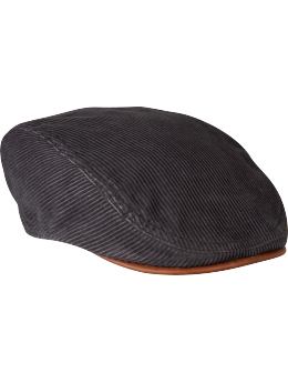 Men: Corduroy driver cap - gray