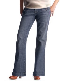 GapMaternity: Semi demi panel wide-leg jeans - dark