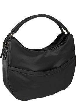 Women: Nylon hobo - true black