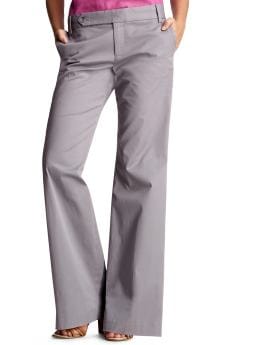 Women: Straight fit flare pants - grey pearl