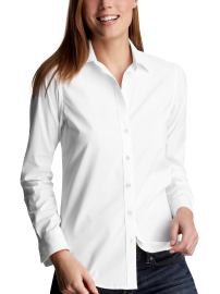 White stretch fitted shirt