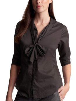 Women's Clothing: Women's Clothing: Tie-neck shirt: Tops New Arrivals | Gap from gap.com