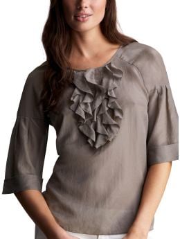 Women: Lantern sleeve ruffle top - demre