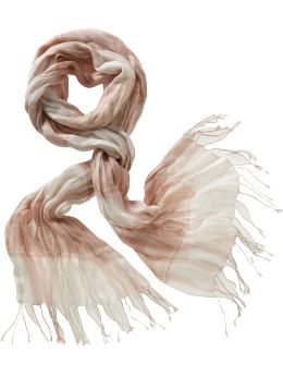 Women: Windowpane-plaid scarf - putty pink