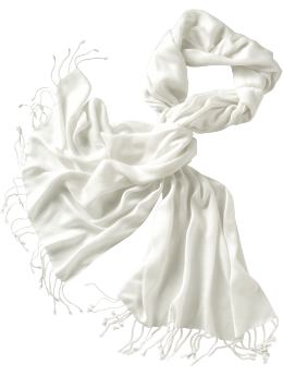 Women: Woven-stripe scarf - new off white