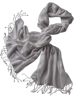 Women: Woven-stripe scarf - viking grey