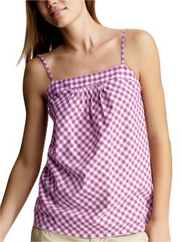 Women: Gingham cami - purple gingham