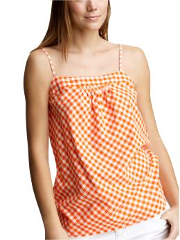 Women: Gingham cami - orange gingham