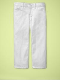 White capri jeans