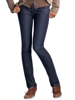 Women: Back patch skinny jeans - dark