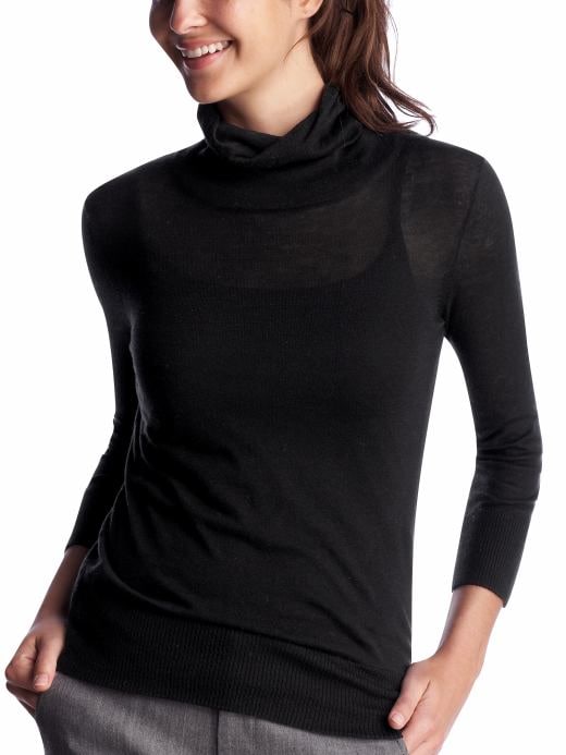 Women's Clothing: Women's Clothing: Fitted turtleneck sweater: Tops New 