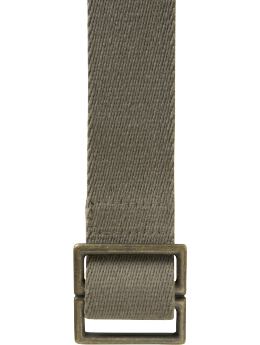 Men: Square buckle web belt - brown