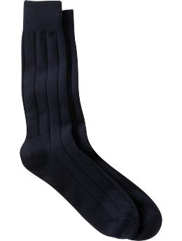 Men: Classic ribbed socks - navy