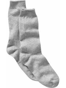 Women: Argyle-knit socks - light heather gray