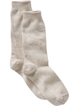 Women: Argyle-knit socks - oatmeal heather
