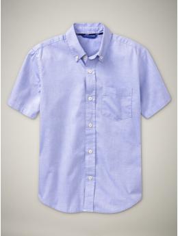 GapKids: Solid Oxford shirt - oxford blue