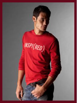 Women: Gap (PRODUCT) RED long-sleeved inspired T - cinnabar red
