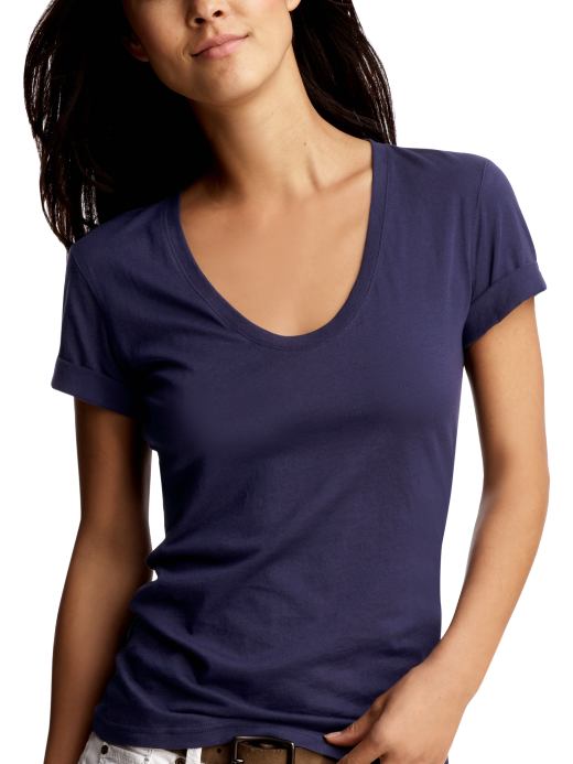 Women's Clothing: Women's Clothing: The new cuffed T: Sale Shirts & Tops | Gap :  short sleeves casual shirt scoop neck