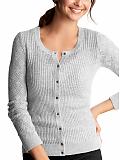 Pointelle knit cardigan
