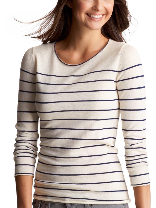 Women's Clothing: Women's Clothing: Striped roll-edged sweater: Tops New Arrivals | Gap from gap.com