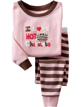 BabyGap: Hot chocolate long sleep set - classic pink