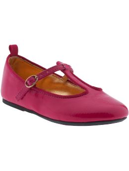 BabyGap: Patent T-strap Mary Janes - bright ruby