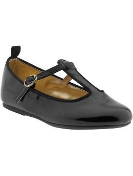 BabyGap: Patent T-strap Mary Janes - true black