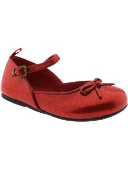 BabyGap: Sparkly ballet flats - russian red