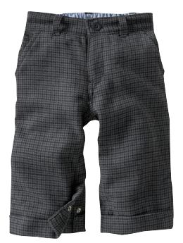 BabyGap: Cuffed flannel trousers - grey houndstooth