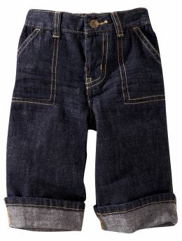 BabyGap: Dark cuffed jeans - denim