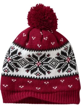 BabyGap: Snowflake pom-pom hat - russian red