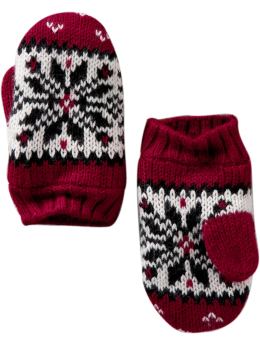 BabyGap: Snowflake mittens - russian red