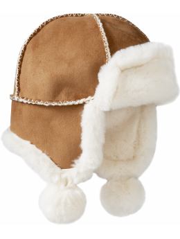 BabyGap: Shearling hat - medium brown