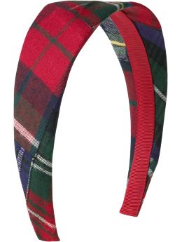 BabyGap: Patchwork plaid headband - red plaid