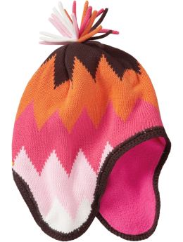 BabyGap: Zig-zag striped hat - pink combo