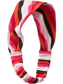 BabyGap: Striped wrap-around headband - new pink coral