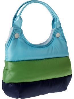 BabyGap: Striped puffer bag - blue combo