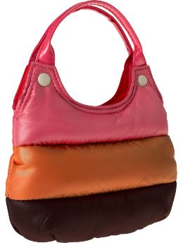 BabyGap: Striped puffer bag - pink combo