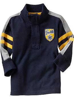 BabyGap: Arm striped mock sweatshirt - blue galaxy