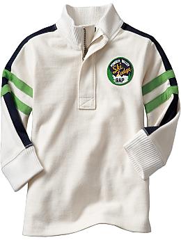 BabyGap: Arm striped mock sweatshirt - white sail