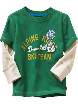 BabyGap: 2-in-1 ski graphic T - gable green