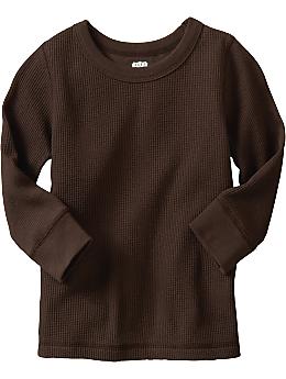 BabyGap: Long-sleeve thermal T - brown