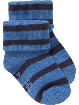 BabyGap: Striped triple-roll socks - deep water