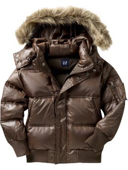 GapKids: Fur-detailed warmest jacket - brown
