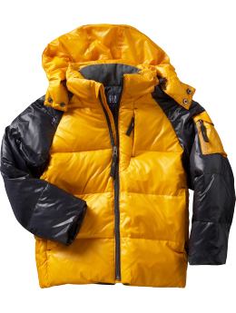 GapKids: Premiere colorblock jacket - nugget gold