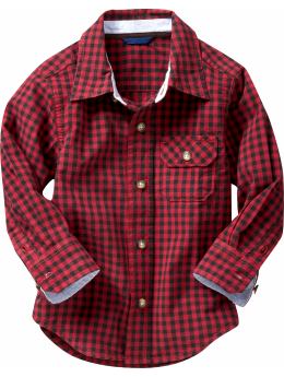 BabyGap: Buffalo plaid shirt - red check