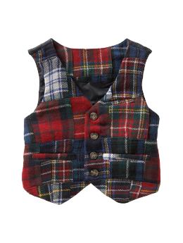 BabyGap: Dressy patchwork vest - red patchwork