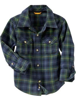BabyGap: Plaid patch-pocket shirt - multi plaid