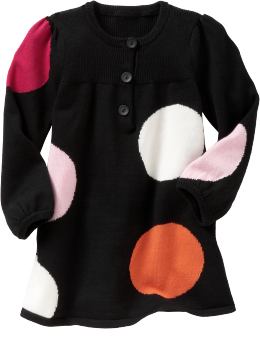 BabyGap: Dot sweater dress - true black